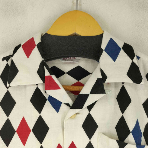 Star of Hollywood ダイヤモンド柄 S/S 開襟シャツ メンズ import:S