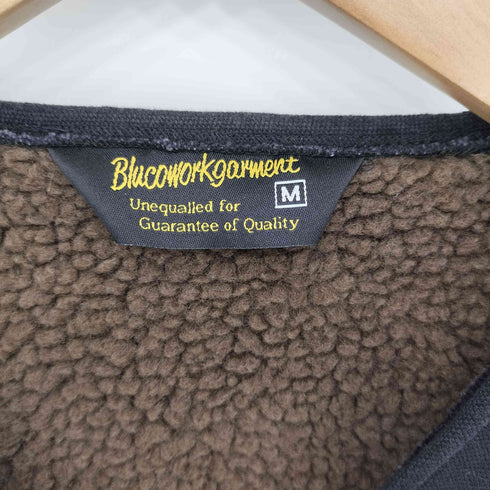 ブルコ BLUCO BLUCO WORK GARMENT BOA V VEST 裏地ボア ジップアップ ワークベスト メンズ M