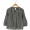 PONT DE CHALONS ノーカラー L/S ギンガムチェック シャツ ブラウス レディース JPN:M