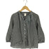 PONT DE CHALONS ノーカラー L/S ギンガムチェック シャツ ブラウス レディース JPN:M