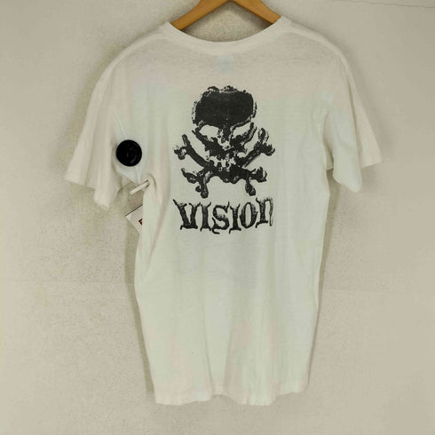 ヴィジョンストリートウェア VISION STREET WEAR 1986 USA製 袖裾シングル 両面プリントクルーネックTシャツ メンズ M