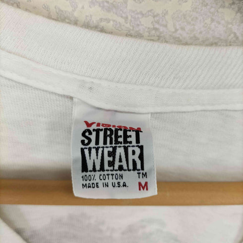 ヴィジョンストリートウェア VISION STREET WEAR 1986 USA製 袖裾シングル 両面プリントクルーネックTシャツ メンズ M
