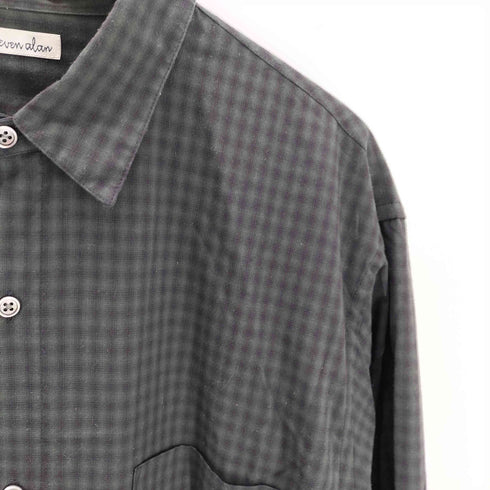 スティーブンアラン Steven Alan TR オンブレ― チェック レギュラーカラー シャツ LOOSE メンズ JPN:XL