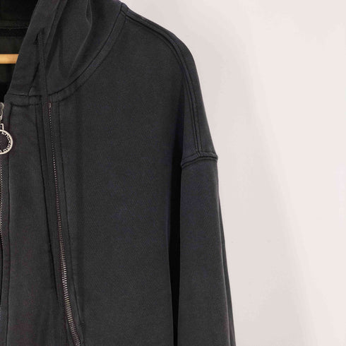 ファッキンオーサム FUCKING AWESOME Zippers Hoodie Washed Black ジッパー フーディー ジップアップ パーカー ウォッシュド ブラック メンズ import:M