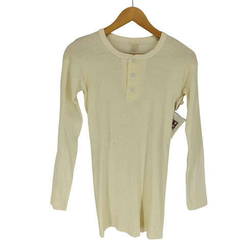 ヘルスニット Healthknit 70-80s USA製 ヘンリーネック L/S カットソー メンズ S