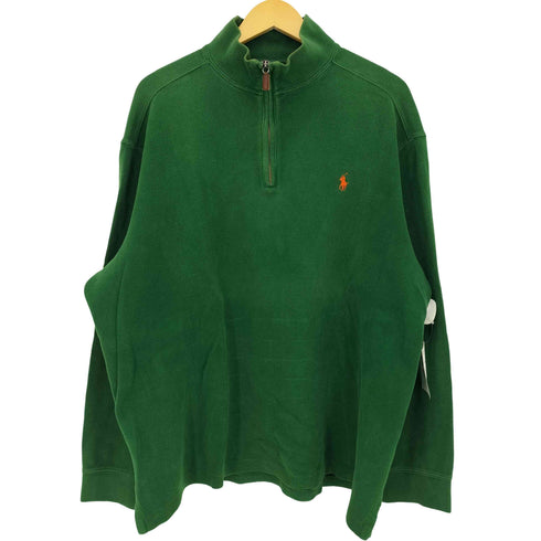 ポロバイラルフローレン Polo by RALPH LAUREN 90-00s ポニー刺繍 ハーフジップ スウェットプルオーバー メンズ XXL