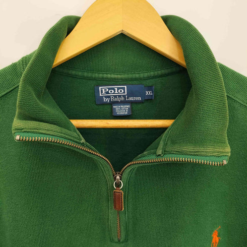 ポロバイラルフローレン Polo by RALPH LAUREN 90-00s ポニー刺繍 ハーフジップ スウェットプルオーバー メンズ XXL
