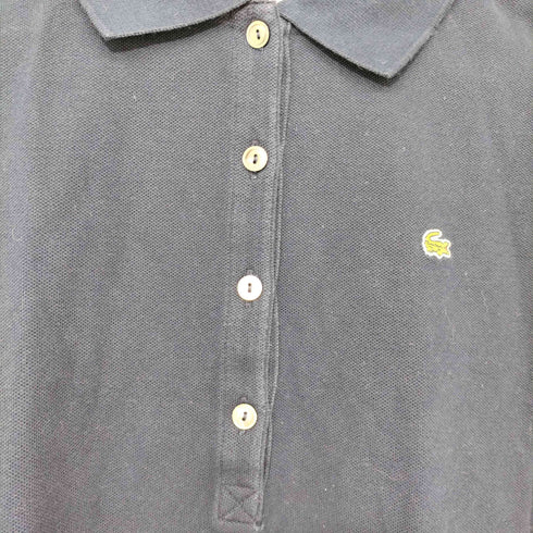 ラコステ LACOSTE 鹿の子 ワンポイント ロゴ 刺繍 ポロ ワンピース レディース EUR:40