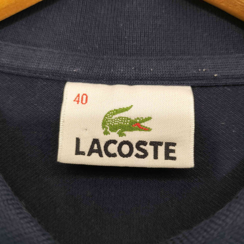 ラコステ LACOSTE 鹿の子 ワンポイント ロゴ 刺繍 ポロ ワンピース レディース EUR:40