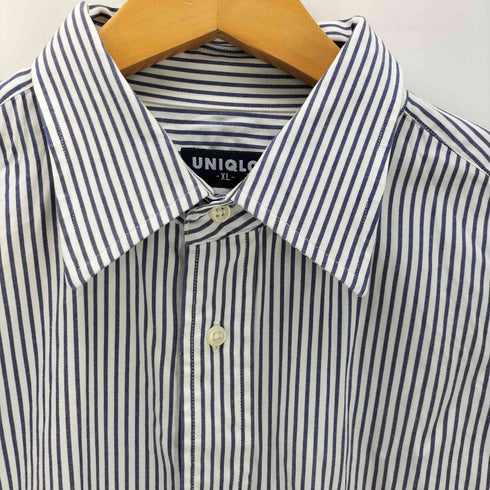 ユニクロ UNIQLO 90S OLD 紺タグ 襟芯 ストライプ シャツ メンズ JPN:XL