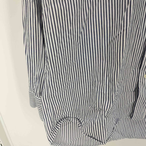 ユニクロ UNIQLO 90S OLD 紺タグ 襟芯 ストライプ シャツ メンズ JPN:XL