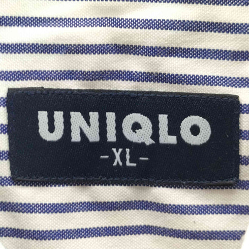 ユニクロ UNIQLO 90S OLD 紺タグ 襟芯 ストライプ シャツ メンズ JPN:XL