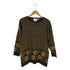 CAMPUS CASUALS 切替 花 総柄 クルーネック ニット レディース import:L