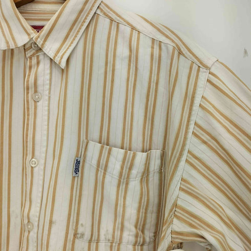 ペプシコーラ PEPSI COLA 90s ストライプ ポケットシャツ メンズ import:L