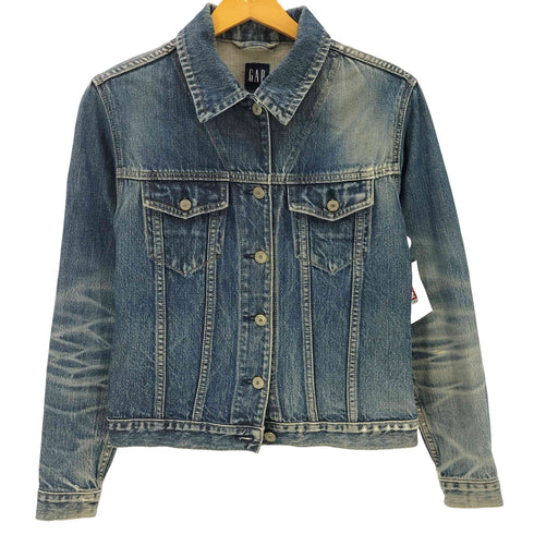 ギャップ Gap 90-00S OLD 紺タグ デニム トラッカー ジャケット レディース import:S