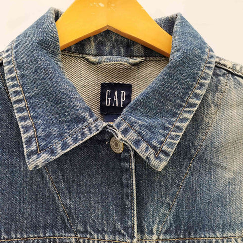 ギャップ Gap 90-00S OLD 紺タグ デニム トラッカー ジャケット レディース import:S