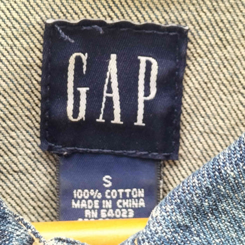 ギャップ Gap 90-00S OLD 紺タグ デニム トラッカー ジャケット レディース import:S