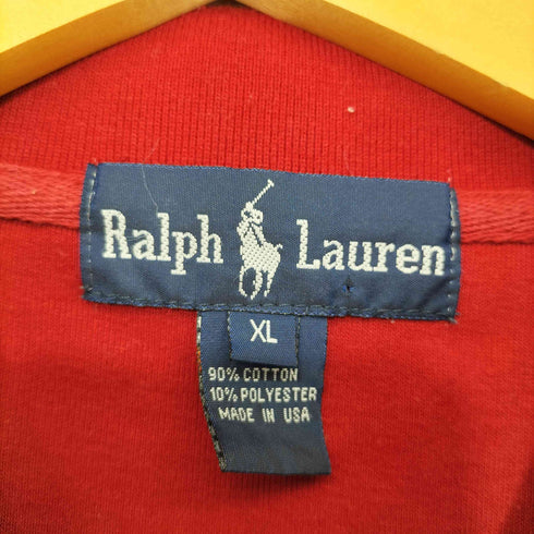 ラルフローレン RALPH LAUREN USA製 ポニー刺繍 S/S ニット ポロ シャツ レディース import:XL