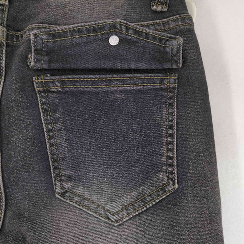 ヴィンテージ加工 シャーリング フレアデニムパンツ レディース JPN:XS