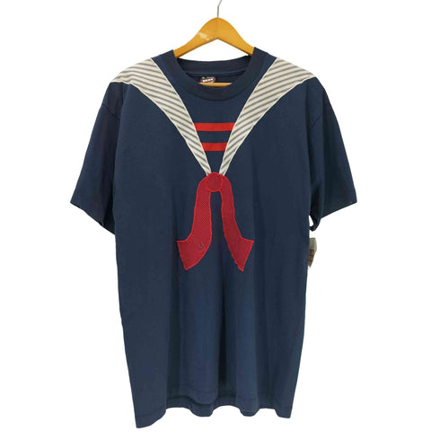 90S FRUIT OF THE LOOM ボディ USA製 screen stars だまし絵 モチーフ S/S クルーネック Tシャツ メンズ import:XL