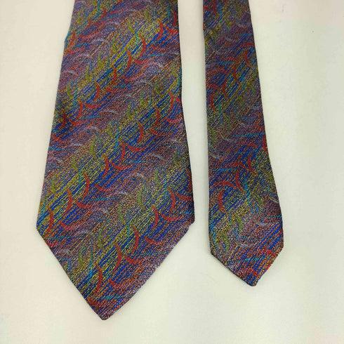 ミッソーニ MISSONI 総柄 マルチカラー シルクネクタイ メンズ