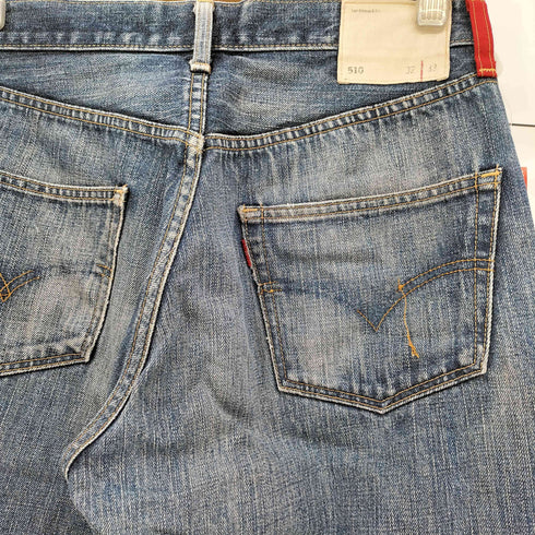 リーバイス Levis 00S LEDLOOP ベトナム製 ボタン裏J69刻印 510 ジップフライ デニム パンツ 02年製 メンズ W32 L33