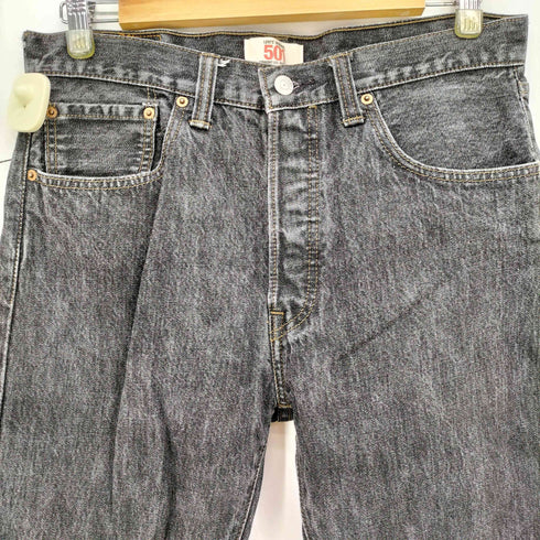 リーバイス Levis 00S フィリピン製 ボタン裏359刻印 501 先染め ブラック ボタンフライ デニム パンツ 08年製 メンズ W33 L32