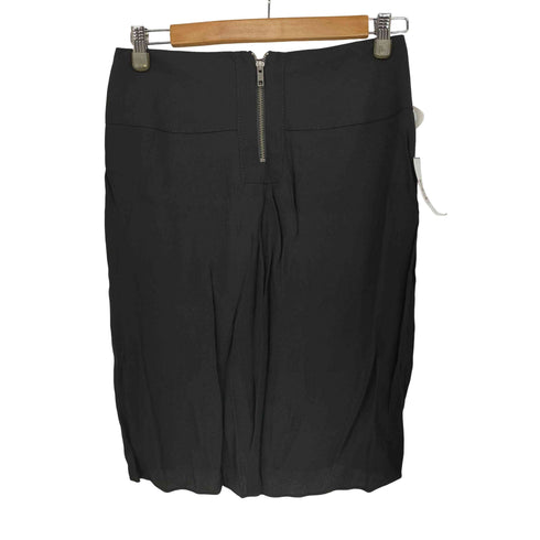 ヘルムートラング HELMUT LANG USA製 シルク デザイン スリット スカート レディース 0