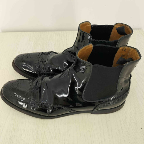 チャーチ churchs ketsby ケツビー ウイングチップ パテント サイドゴアショートブーツ レディース 39 1/2