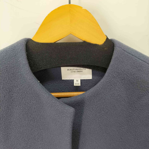 ビューティーアンドユースユナイテッドアローズ BEAUTY & YOUTH UNITED ARROWS BY∴ ビーバーノーカラーロングコート о レディース import:M