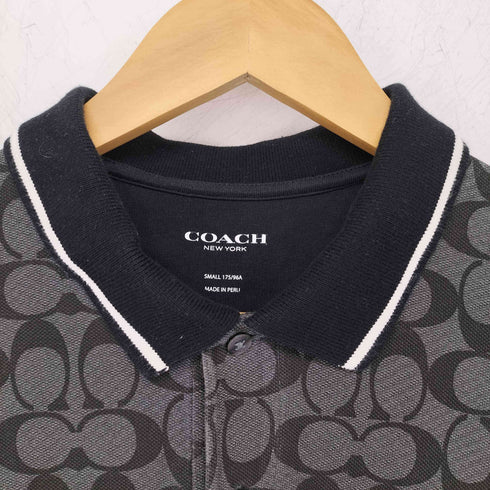 コーチ COACH シグネチャー柄 半袖 ポロシャツ メンズ S