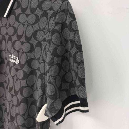 コーチ COACH シグネチャー柄 半袖 ポロシャツ メンズ S