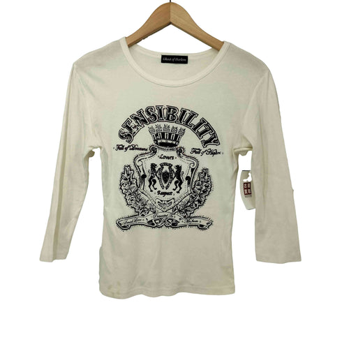Ghost of Harlem y2k クラウン ラインストーン ロングスリーブクルーネックTシャツ レディース JPN:M