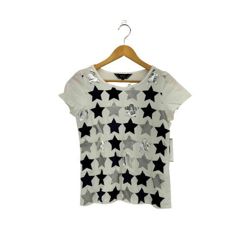 アニエスベー agnes b. S/S スター柄 クルーネックTシャツ レディース US:0-2