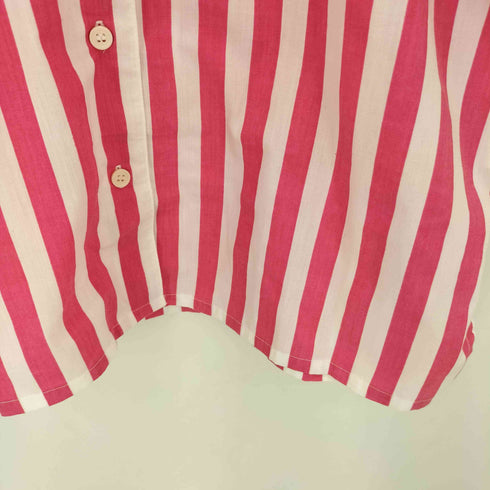ジターノ GitaNo 90s LIMITED COLLECTION 開襟 ストライプ 切替 シャツ レディース import:M
