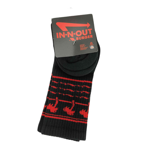 インアウトバーガー IN-N-OUT BURGER ヤシの木柄 ソックス メンズ L/XL