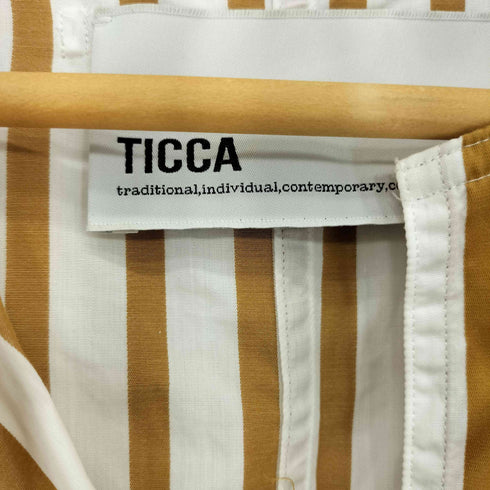 ティッカ TICCA キーネックロングドレス ストライプ レディース FREE