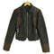 COMPAGNIA ITALIANA フェイクレザー クロップド ジップアップ ジャケット レディース import:S