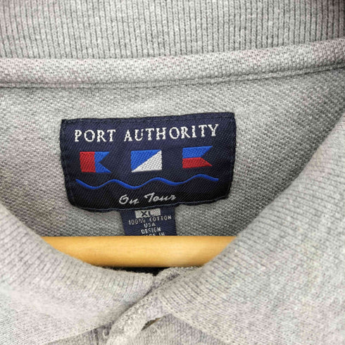 ポートオーソリティ Port Authority 企業ロゴ刺繍 長袖 ポロシャツ メンズ XL