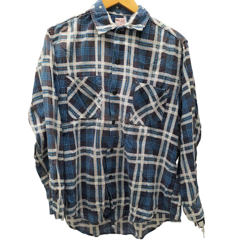 ビッグマック BIG MAC 60S 単色タグ SANFORIZED マドラスチェック L/S シャツ ボロ 襤褸 メンズ import:M