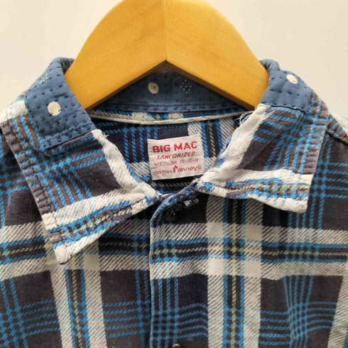 ビッグマック BIG MAC 60S 単色タグ SANFORIZED マドラスチェック L/S シャツ ボロ 襤褸 メンズ import:M