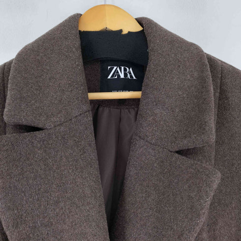 ザラ ZARA ウール混 ロングコート レディース S