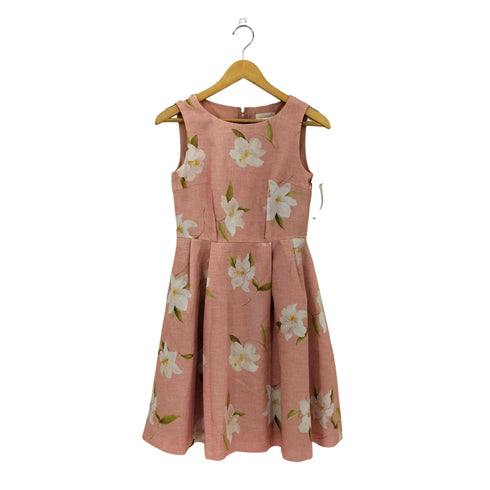 アベニールエトワール Aveniretoile WHITE LILIES PRINT TUCK GATHER DRESS ワンピース レディース 34