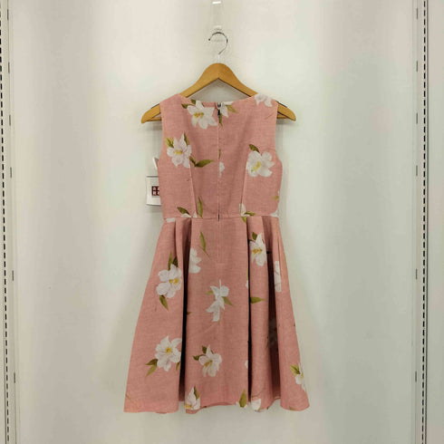 アベニールエトワール Aveniretoile WHITE LILIES PRINT TUCK GATHER DRESS ワンピース レディース 34