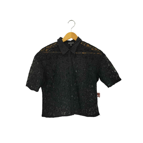 エクスプレス EXPRESS s/s 花柄レースシャツ レディース import:L