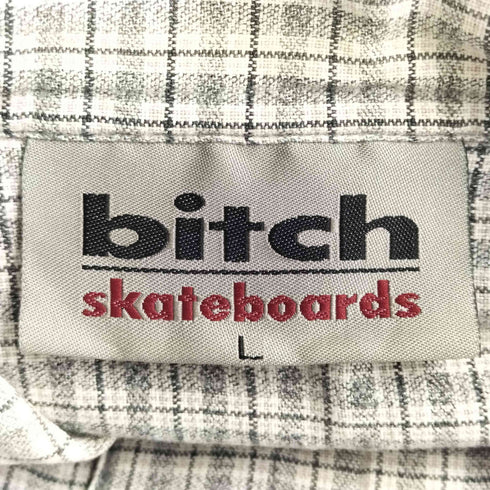 ビッチスケートボーディング bitch skateboards 刺繍ロゴ ロングスリーブシャツ メンズ L