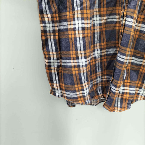 ビッグマック BIG MAC 60-70S 香港製 両ポケ プリントネル L/S チェック シャツ メンズ import:M
