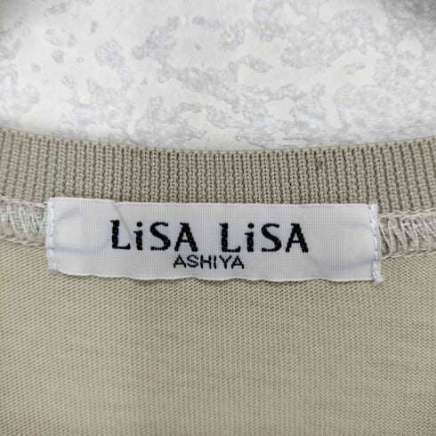 LISA LISA 芦屋 ナイロン切替クルーネックTシャツ レディース