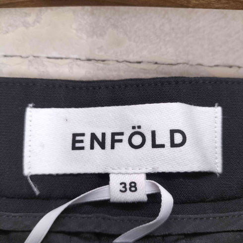 エンフォルド ENFOLD TRダブルクロス タック アンクルトラウザー パンツ レディース 38