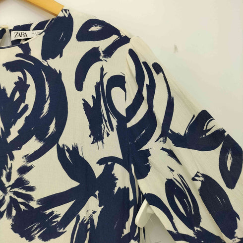 ザラ ZARA ロングプリントドレスワンピース レディース import:M